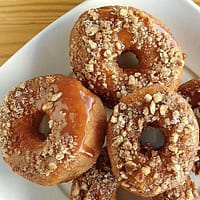 Caramel-Bourbon-Pecan Doughnuts